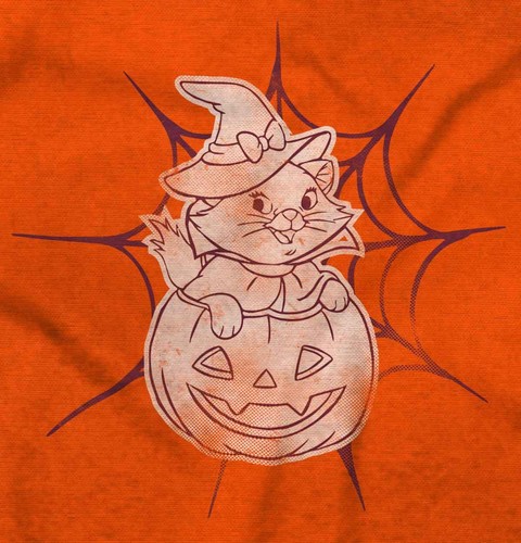 Halloween Witchy Kitty Pumpkin Youth Hoodie Boy Girl - Picture 2 of 9