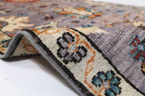 14 ft Hallway Tribal Gray Runner Rug Afghan Hand Knotted 100% Wool Bedroom Rug - Picture 8 of 12