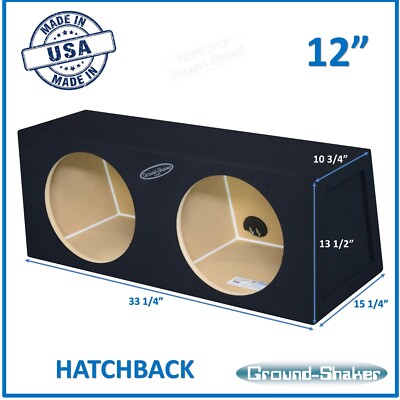  12'' Dual Sealed Hatchback Sub Box / Dual 12'' Ground-Shaker Subwoofer Enclosure