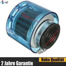 Universal KFZ Sport Luftfilter 45mm Blau ATV 50cc 110cc 125cc 140cc Wasserdicht