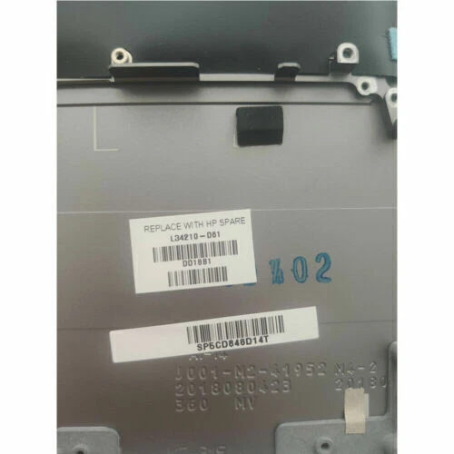 Used Palmrest Cover w/ Backlit Keyboard L34210-001 Gray For HP ZBook Studio G5 - Bild 4 von 4