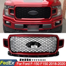For 2018-2020 Ford F-150 F150 XL XLT RR Ruby Red Front Upper Grill Bumper Grille