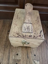 Vintage Wooden Esquire Shoe Valet De Luxe Shoe Shine Box Kit w/ Brushes & Polish
