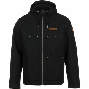 black fleece lined waterproof jacket