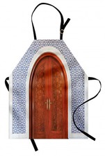 Asian Apron Antique Stars Wooden Door