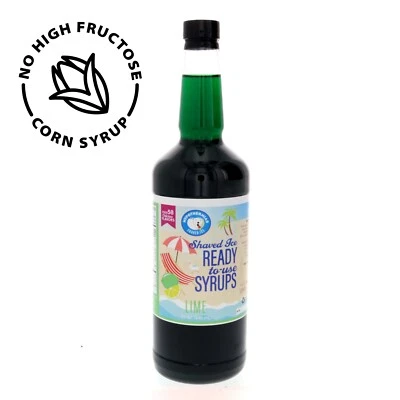 HYPOTHERMIAS HAWAIIAN SHAVED ICE Hypothermias LIME Flavor Syrup 🍧 Snow Cone machine Shaved Ice Syrup QUART