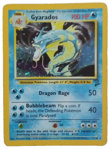 Gyarados Pokemon 1996 Holo Base Set No Rarity 1st Edition Japanese