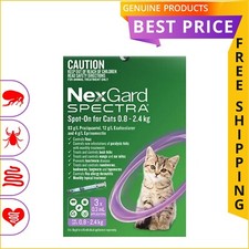 Nexgard Spectra Spot On for 0.8 to 2.4 Kg Small Cats 3 Doses