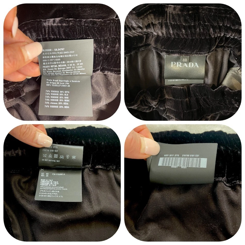 Prada бархата шнурка черный карандаш юбка это 40 США 6 $1100 - Изображение 3 из 4