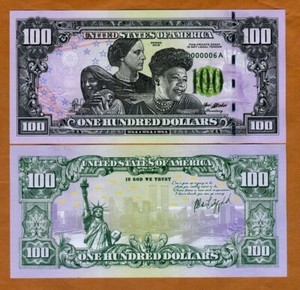 USA, $100, 2018, private Issue, Racial Unity, Stature of Liberty, Twin Towers