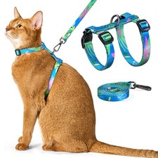 Cat Harness and Leash Set - Escape Proof Adjustable Cat Harness, Comfortable ...