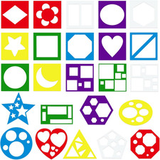 Shape Stencils Drawing Geometric Stencils, 24 Pcs