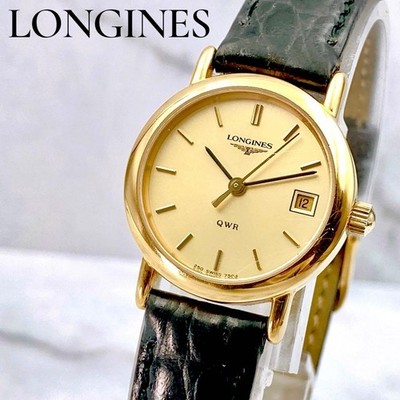 LONGINES L4 138 2 QWR Gold Dial Ladies Wristwatch Gold Tone Ready to Use