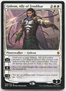 Gideon, Ally of Zendikar 29/274 Battle for Zendikar Mythic Rare
