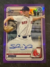 2020 Bowman Chrome Draft Purple Refractor Auto SHANE DROHAN RC, RED SOX 064/250