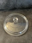 Vintage PYREX P-83-C 6.5” Round Clear Glass Replacement Lid Only