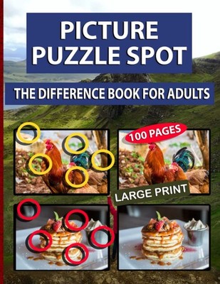 BILDERPUZZLE SPOT THE DIFFERENCE BUCH FÜR ERWACHSENE GROSSDRUCK: Bilderfund... 