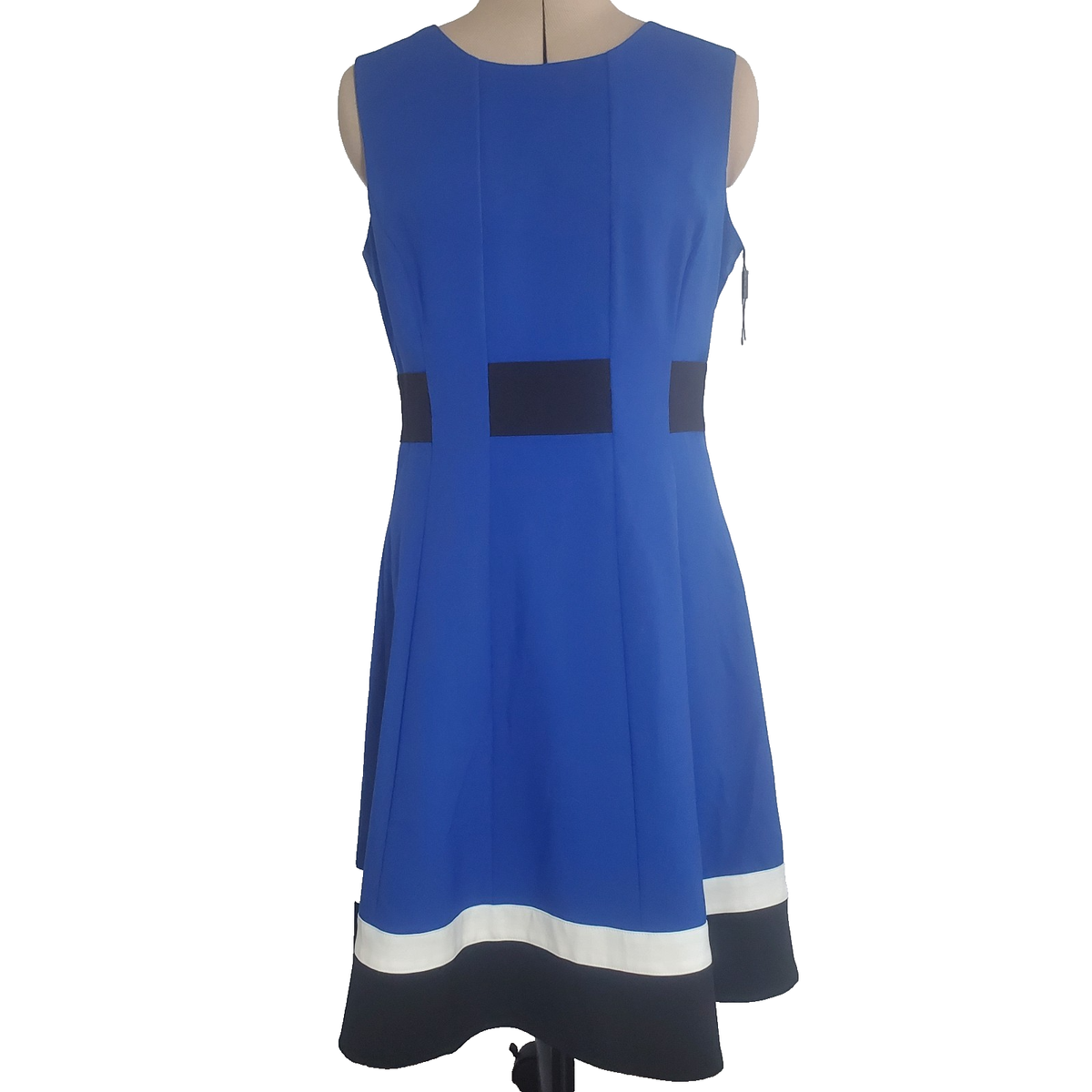 Calvin Klein Dresses | Dress With Belt | Color: Black/Blue | Size: 10 | Kcm524's Closet