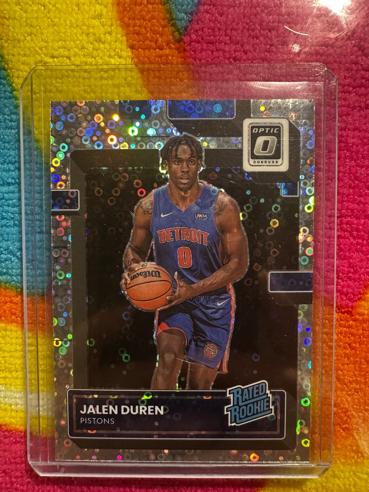 2022-23 Optic Jalen Duren RC Disco Rated Rookie Detroit Pistons #227