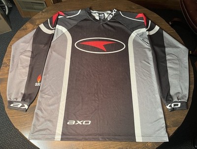 Vintage Y2K AXO Sport Racing Motocross Black Long Sleeve Shirt Jersey