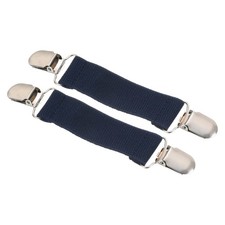 Clip glove, 2 pcs clamp glove with double side metal clasp, dark blue