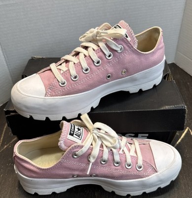 Converse All Star Women's US 8 All Star Lugged Pink Casual Shoes Sneakers W/ Box