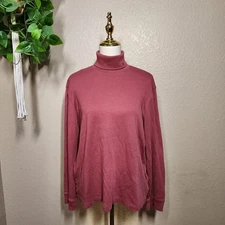 Lauren Ralph Lauren Women’s XL Long Sleeve Mock Neck Top Rose Pink Pullover