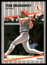 Tom Brunansky 1989 Fleer #444 Cardinals MLB READ FREE SHIPPING AutographDen