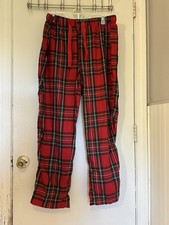 Womens Red Plaid Pajama Set Size L XL Lounge Sleepwear NWOT