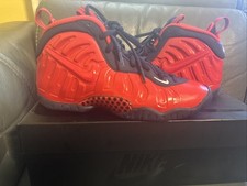 Nike Little Posite Pro GS USA Boys Size 5.5 Y Fly Candy Red Shoe/Sneakers. Exce