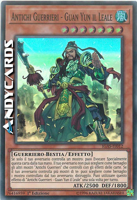 ANTIKE KRIEGER - GUAN YUN DER LOYALE   Super R   IGAS IT012   1Ed   Yugioh!