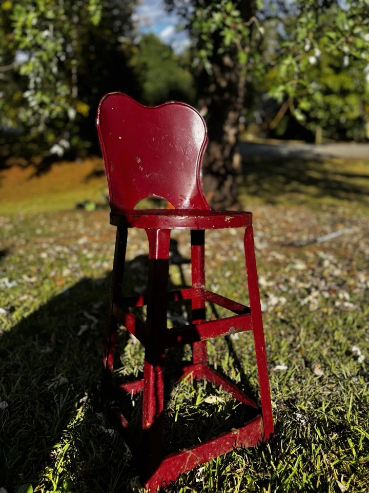 Taburete fuente soda metal vintage años 40 - corazón trasero, Indo. Silla mostradora comedor Foto 2 de 4