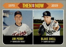 2019 Topps Heritage Then and Now #TN-2 Jim Perry / Blake Snell