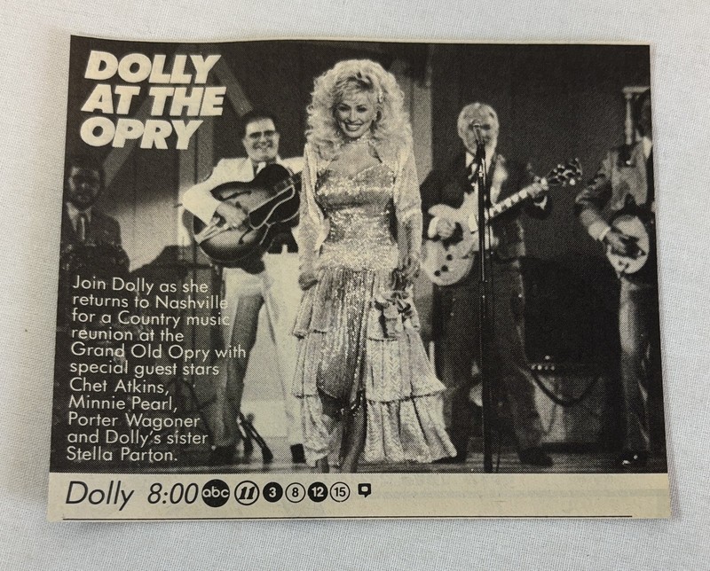 1988 ABC tv ad ~ DOLLY AT THE OPRY ~ Dolly Parton