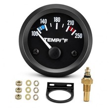 Universal 2" 52mm Water Temp Gauge Automotive, 100-250  Water Temperature White