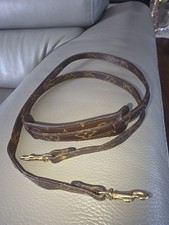 LOUIS VUITTON Monogram Brown Detachable Strap with Goldtone Hardware..AUTHENTIC