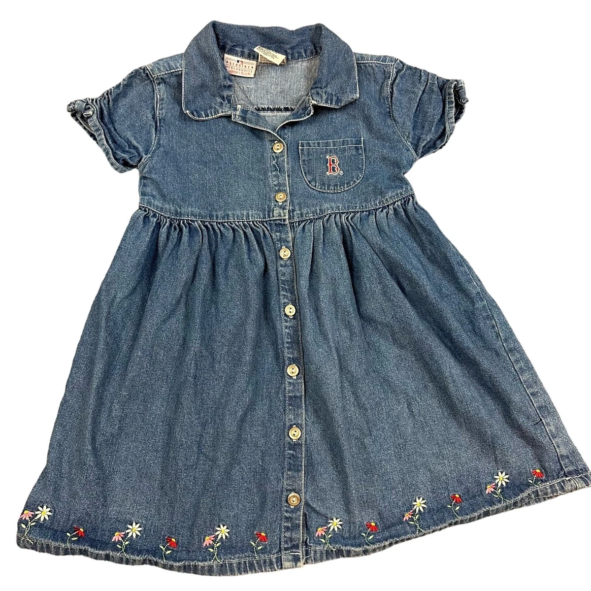 white christmas dresses Pre-Owned Carter's Kid Blue Dress with Flowers Girl Size 6-6x / Our  Families Attic