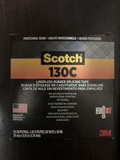 Scotch Linerless Rubber Splicing Tape 130C : 3/4 in. x 30 ft. Black 
