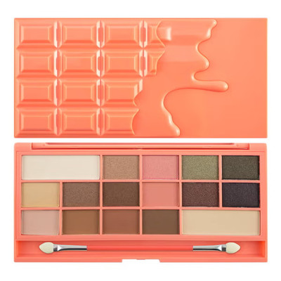 I Heart Revolution Chocolate & Peaches Lidschattenpalette. 16 Farben . Neu .