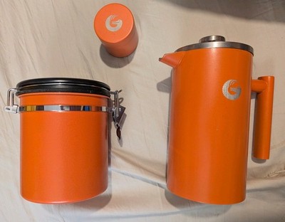 Coffee Gator Kaffee Cafetiere French Press + Mini Glas Kanister + großer Kanister 