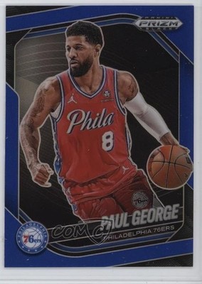 2024-25 Panini Prizm Black Blue Prizm 195/199 Paul George #110 pe8