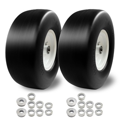 #ad #ad 2Pcs 13x5.00 6 Flat Free Tire and Wheel for Lawn Mowers amp; Zero Turn Mowers with $89.99