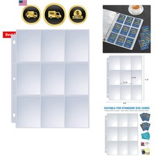 36 Pack 9 Pocket Page Protectors, Trading Card Sleeves for 3 Ring Binder, Bas...