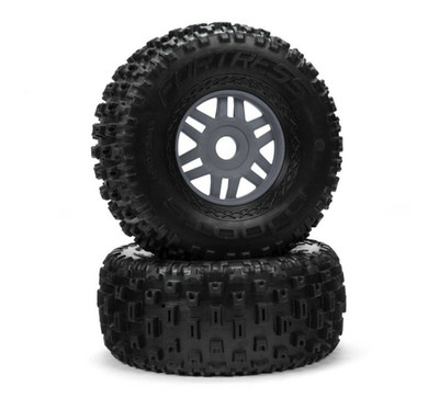ARRMA dBoots 'Fortress' Reifensatz geklebt Gun Metal (Paar) Mojave - ARA550069