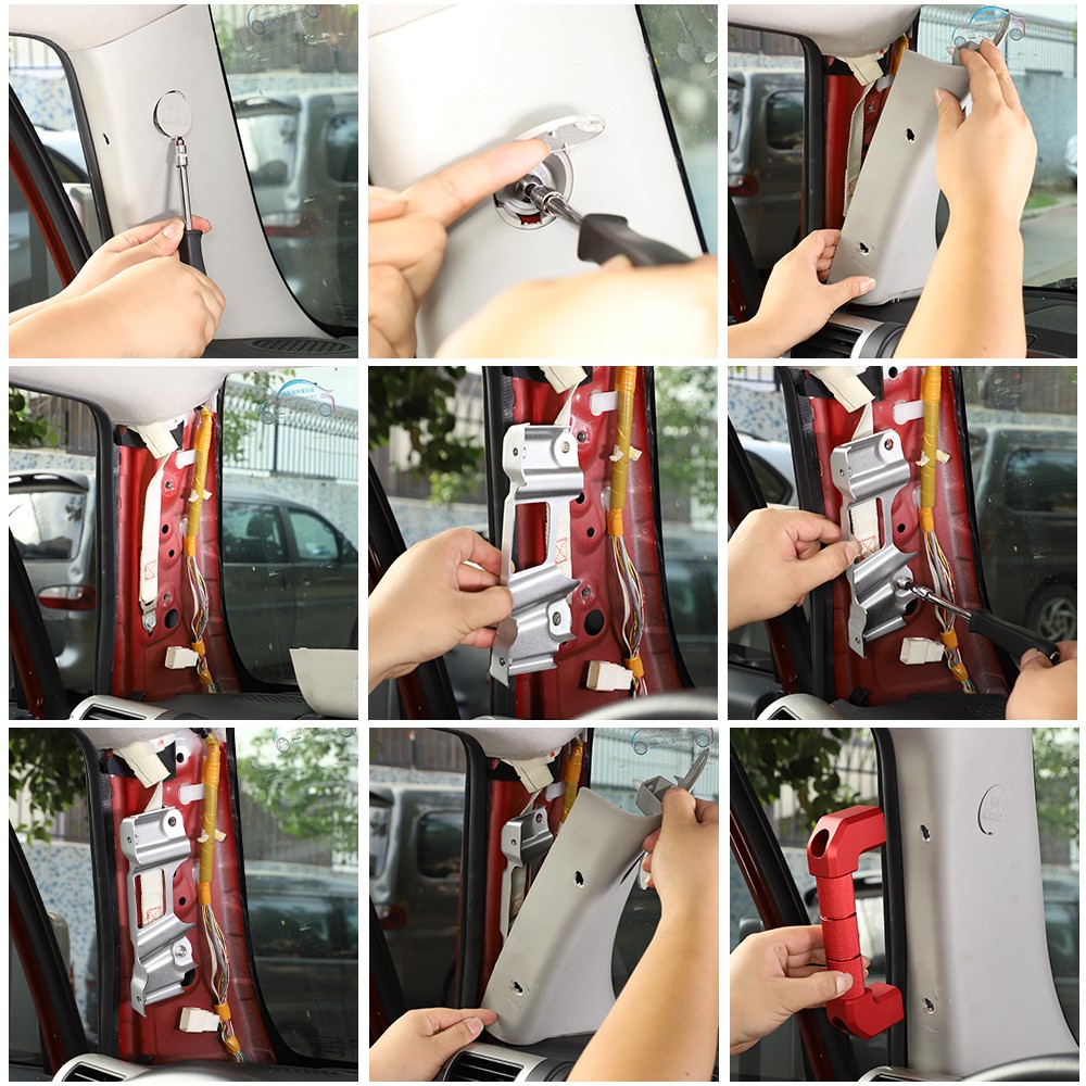 Silver Alloy A-Pillar Handle Replace Trim For Toyota FJ Cruiser 2007-2021