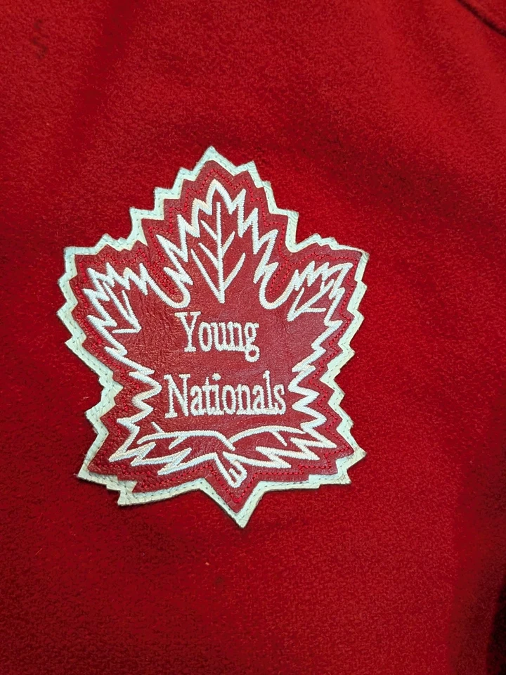 Chaqueta Universitaria Vintage Hockey Lana y Cuero Hecha en Canadá - Talla XXL Foto 2 de 4