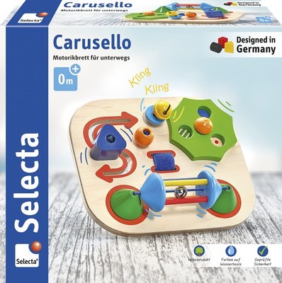 Carusello, Motorikbrett Für Unterwegs, 19 Cm: Selecta Holzspielzeug Babywelt_