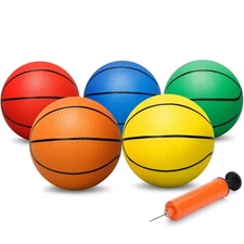 6" Mini Basketball for Adults, Mini Indoor for Over Door Basketball Hoop, Bal...