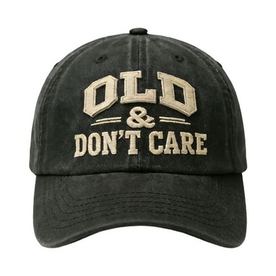 Old & Don't Care Cap, verstellbare, lustige, bestickte Unisex-Baseballmütze im