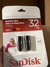 SanDisk Ultra USB 2.0 Flash Drive 32GB Reliable Storage 2-Pack SDCZ48-032G